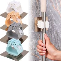 Self Adhesive Mop Clip Waterproof Strong Hooks Wall Mounted Organizer Holder Multi-Purpose Racks for Home Storage Accessories Picture Hangers Hooks