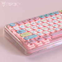 PIIFOX Keycaps PBT Key cap Cute Double Skin Milk Keycaps Heat Sublimation Transparent 118 Keys ASA Keycaps Small Full-Calouri