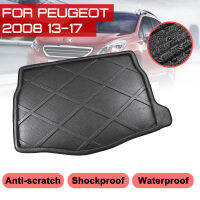 รถพรมด้านหลัง Trunk Anti-Mud สำหรับ Peugeot 2008 2014 2014 2015 2016 FLOOR Mate