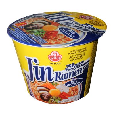 มาม่าเกาหลี จินรามยอนรสดั้งเดิม Ottogi Jin Ramen Mild Flavor Cup noodle 110g
