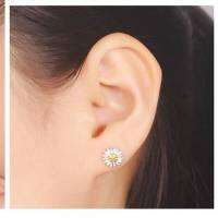 ต่างหูเงินแท้ ดอกเดซี่่ดอก 7.5 mm. ราคา 1 คู่