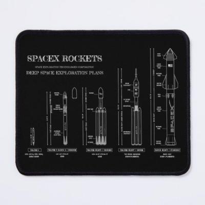 （A LOVABLE） Spacex Rockets BlueprintStencil Pad TableMat CarpetGamerPrinting Desk MousepadAnime