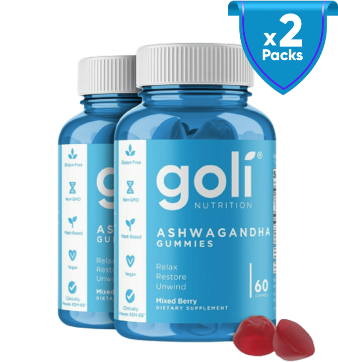 【2 Bottle】ASHWA Vitamin Gummy by Goli Nutrition Ashwagandha Gummies 2 Pack 120 Count Lazada