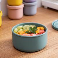 hot【cw】 Silicone Fresh-Keeping with Lid Microwave Bento Salad Fruit Bowl Camping Food Storage Crisper