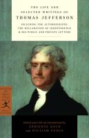 The life and selected writings of Thomas Jefferson