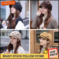 ULBVZD77G อบอุ่นและอบอุ่น หมวก visors ย้อนยุค ของผู้หญิง นุ่มนุ่มๆ หมวกเบเร่ต์ทรงแปดเหลี่ยม ของใหม่ ฤดูหนาวฤดูใบไม้ร่วงฤดูหนาว หมวกจิตรกรศิลปิน