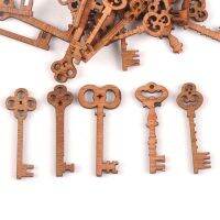 【YF】▩▩✗  25Pcs Mixed Keys Unfinished Wood Decoration Handicraft Crafts Ornament Accessories 11x40mm M0915