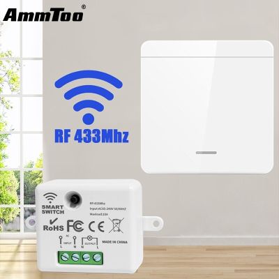 Smart Switch Lighting RF 433Mhz Wireless Switche 10A 86 Wall Panel Smart Home Remote Control 110V 220V Receiver for LED Lamp Fan