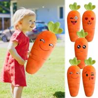 Stuffed Carrot Plush Easter Cartoon Carrot Plush Toy Artificial Carrot Stuffed Animal for Boys Girls Easter Party Favors Sofa Chair Decorative Pillow realistic