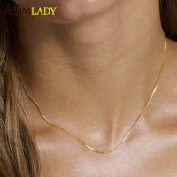 100% 925 Sterling Silver High Quality Gold Plated Thin 0.65MM 1MM 1.5MM Delicate Dainty Box Chain For Women Wedding Necklace Fashion Chain Necklaces