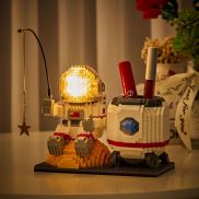 Có Đèn LED - 1588 Mảnh Bộ đồ chơi lắp ghép lego Phi Hành Gia Hộp Đựng Bút