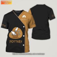 Pottery Graphic Printed Pullover Customized Name Unisex Potter Workwear T Shirts Loose Round Neck Casual Tees for Women and Men