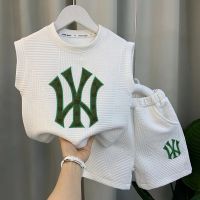 Girl and Boys Vest Set 2023 New Baby Summer Clothes Set Childrens Sleeveless T-shirt Shorts 2PCS Set Kids Casual Sport Set 2-9Y