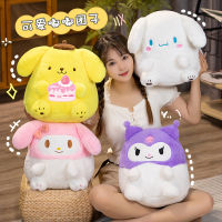 37ซม. Kuromi My Melody Pompompurin Chiffonroll ตุ๊กตา Plush Sanrio อะนิเมะ Plushy ตุ๊กตาหมอนนุ่ม Kawaii ของขวัญเด็ก