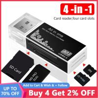 การ์ดรีดเดอร์ USB หน่วยความจำ4 In 1 2.0อะแดปเตอร์หน่วยความจำเครื่องอ่านบัตรหลายสำหรับหน่วยความจำ Pro Duo Micro SD/T-Flash/M2/เครื่องอ่านบัตร MS