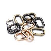 ห่วงโลหะรูปวงรีชิ้น/ล็อตแบบเปิดได้ Carabiner คลิปพวงกุญแจห่วงโซ่รูปสุนัขคอนเนคเตอร์สำหรับเครื่องประดับ DIY