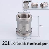 DN15 1/2 "BSP หญิงหญิง Coupling 201สแตนเลสท่อเชื่อมต่อท่อประปาอะแดปเตอร์ความยาว32มม