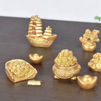 SGFGFGDF น้ำเต้าเรือ Golden yuanbao หลากหลายสไตล์ ของตกแต่งปีใหม่ ภูมิทัศน์ขนาดเล็กมาก งานฝีมือการตกแต่ง เรซิน ความมั่งคั่งกลิ้ง เครื่องประดับทำเอง เครื่องประดับเล็กโชคลาภ เครื่องประดับเล็กๆ เครื่องประดับมงคลสำหรับตกแต่ง ฟิกเกอร์