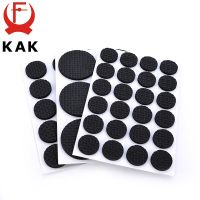 ㍿۞✾ KAK 1-24PCS Self Adhesive Furniture Leg Feet Rug Felt Pads Anti Slip Mat Bumper Damper For Chair Table Protector Hardware