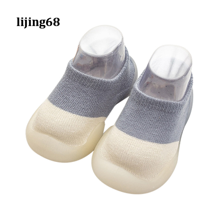 lijing-ถุงเท้าเด็กรองเท้าทารกการจับคู่สีน่ารักเด็กรองเท้าตุ๊กตา-soft-soled-เด็กถุงเท้ารองเท้าเด็กวัยหัดเดิน-first-walkers