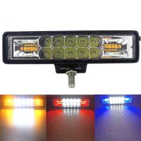 Strobe แฟลช48W LED Light Bar สี Dual คำเตือนโคมไฟสำหรับรถจี๊ป SUV ATV Niva ปิดแผนที่4X4รถบรรทุกรถบรรทุก12V 24VBest