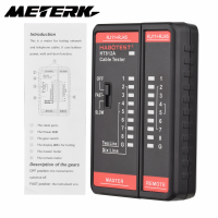 Meterk HABOTEST HT812A เครื่องทดสอบสายเคเบิลเครือข่าย Wire Tracker เครื่องวัดทดสอบสายโทรศัพท์โทรศัพท์และเครือข่าย Line Finder มัลติฟังก์ชั่น RJ11เครื่องทดสอบ RJ45 2P/4P/6P/8P สายเคเบิลรับรู้เมตรสำหรับการบำรุงรักษาเครือข่าย