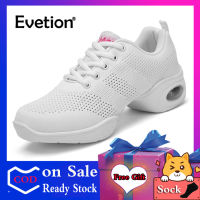 Evetion รองเท้าผ้าใบสำหรับผู้หญิงผู้หญิงเต้นรำสบายๆรองเท้าผ้าใบรองเท้าปฏิบัติเต้นรำรองเท้าโยคะ