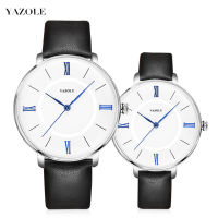 YAZOLE New Lover Watches Leather Quartz Wristwatch Men Women Simple Large Dial Pair Watch For Couples Gift  Kochanka Zegarki