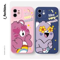 Ready Stock! JURSUE เคสคู่ เคสไอโฟน คู่รัก กันกระแทกซิลิโคนนุ่มการ์ตูนน่ารักตลก เคสโทรศัพท์ Compatible for iPhone 14 13 12 11 Pro Max SE 2020 X XR XS 8 7 6 6S Plus พลัส XYA1237