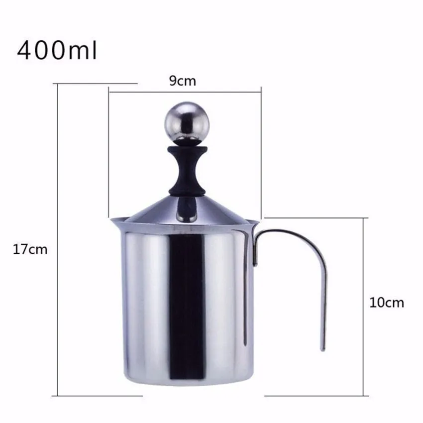 Manual Milk Frother Stainless Steel Milk Jug Cappuccino Milk Creamer Milk  Foam Mesh Coffee Foamer Creamer Kitchen Applicance