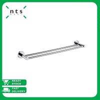 NTS Double Towel Bar ราวและที่แขวนผ้าขนหนู ขนาด 24 นิ้ว ขอบมุมโค้งมน  ราวแขวนสแตนเลส Satin finished Minoan Series รุ่น BH-MIS02