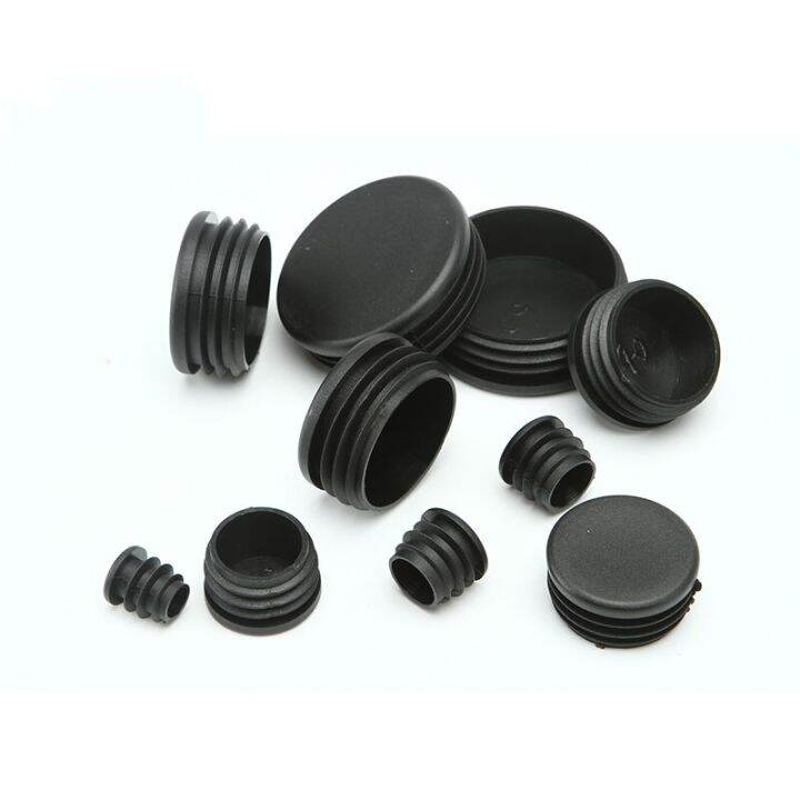 2-10pcs-tube-cover-round-inner-plug-glide-insert-blanking-cap-black-plastic-pipe-insert-plug-16-19-22-25-30-35-40-45-50-60-70mm-pipe-fittings-accessor