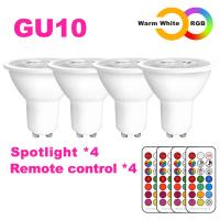 GU10 LED Lamp E27 Smart Light Bulb Color Spotlight Neon Sign RGB tape With Controller LightLighting COB 220V Dimmable Spot Light