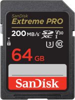 SanDisk Extreme Pro SDXC, SDXXU 64GB, V30, U3, C10, UHS-I, 200MB/s R, 90MB/s W, 4x6, Lifetime Limited ME6-000974