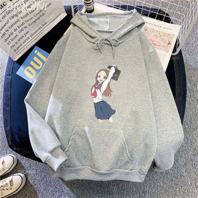 Harajuku Japan Anime Teasing Master Takagi-San Hoodies Fashion Oversized Sweatshirts Cosplay Harajuku Pullover Man Woman Clothes Size Xxs-4Xl