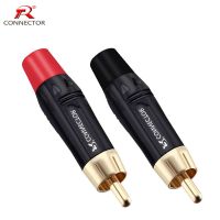 คอนเนคเตอร์8ชิ้น/4 Pasang ปลั๊ก Rca RCA HIFI Berlapis Kabel ออดิโออาร์ซีเอเสียงตัวผู้