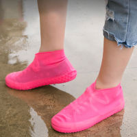 1 คู่รองเท้ากันน้ำกันลื่น High-top Outdoor Rainy Days Rain รองเท้ากระเป๋า Reusable ขี่จักรยาน Overshoes รองเท้าฝนร้อน-cijiha