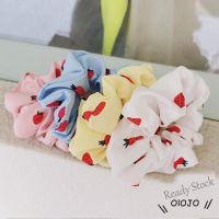 【Ready Stock】 ▩ C18 Cute Strawberry Scrunchies Hair Accessory Hair Ties Chiffon Mori Female Hair Rope Hair Accessories olo