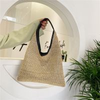 --238812Womens bag▼◙ Woven beach bag female 2023 new tide mobile recreation large capacity one shoulder straw bag fashion and personality