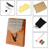 17 ปุ่ม Kalimba Spruce Thumb เปียโน Kalimba พร้อม Tuning Hammer สติกเกอร์ Mbira Reindeer Musical Enjoyable Instrument อุปกรณ์