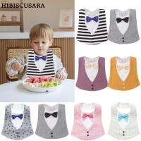 【CW】 Cotton Baby Bibs Infant Boy Gentleman Bib With Bow Tie Toddler Fashion Burp Cloths Feeding Boys Saliva