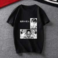 Shingeki No Kyojin Attack On Titan T-Shirts For Men Pure Cotton Tees Retro O Neck Short Sleeve T Shirt