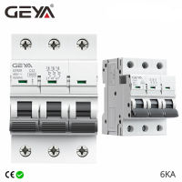 GEYA GYM9 3P 6KA Mini disyuntor Din Rail Circuit Breaker 6A 10A 16A 20A 25A 32A 40A 50A 63A AC ประเภท MCB 400V-Souyine