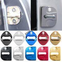 Hot New 4pcs/set Stainless Steel Car Door Lock Cover for Suzuki Swift SX4 Alto Alivio Jimny Samurai Vitara Xl Liana Car Lock Case Sticker Gate Protector Decoration zhi