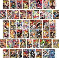 hotx【DT】 50 Pcs Anime Magazine Cover Wall Sticker Set Room Poster Dorm Fashion Small Photo Bedroom