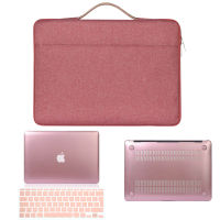 Laptop Case for Apple Macbook Air 1311Macbook Pro 1315 Rose Gold Hard Shell Protective Sleeve + Laptop Bag + Keyboard Cover