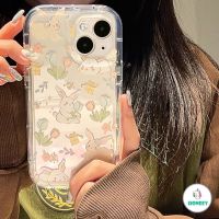 เคสโทรศัพท์กันกระแทกซิลิโคนรูปกระต่าย Honeey สำหรับ IPhone 11 12 13 14 Pro Max 14 Plus 7Plus 8Plus XR X XS ตัวปกป้องกล้องถ่ายรูปกันกระแทกฝาครอบด้านหลังซิลิคอนนุ่มใส