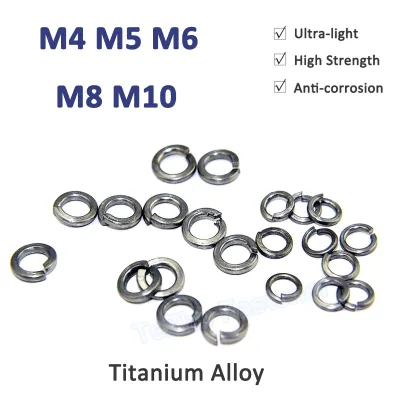 1-10 buah Titanium kunci terpisah pegas pencuci elastis Gasket M4 M5 M6 M8 M10 bersepeda reparasi pengencang Titanium Aloi pegas Spacer