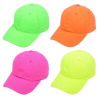 【KFAS Clothing Store】 HanXi Bright Fluo Colors หมวกสำหรับผู้หญิงผู้ชายหมวกเบสบอลแฟชั่นหมวกฮิปฮอป Visor