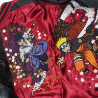 [Direct from Japan] NARUTO License Naruto Raijin &amp; Sasuke Fujin Sukajan Souvenir Jacket Manga Anime